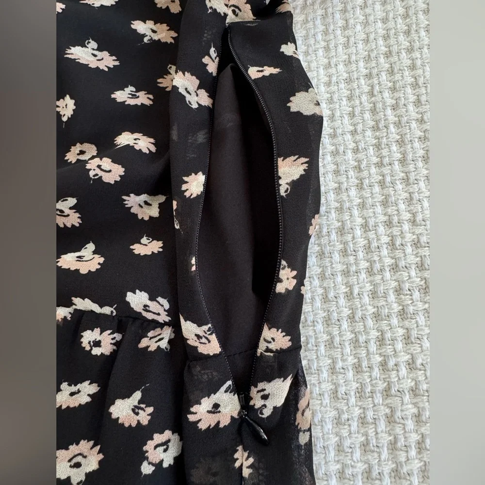 Madewell Mistlight Mockneck Dress in Seattle Floral Black Size S - Picture 12 of 16
